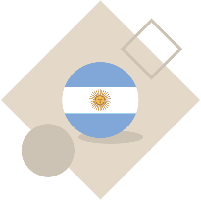 Icono con la bandera de Argentina.